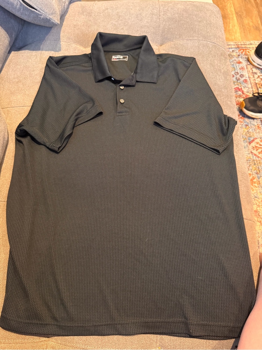 bolle Men’s Black Textured Polo